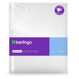 Файл-вкладыш с перфорацией Berlingo Mirror (А4, 60мкм, глянцевый, в пакете, 50шт. (SPm_A4060)