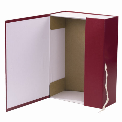 Короб архивный (100мм, 2 х/б завязки, до 900л, картон/бумвинил (122805), 25шт.