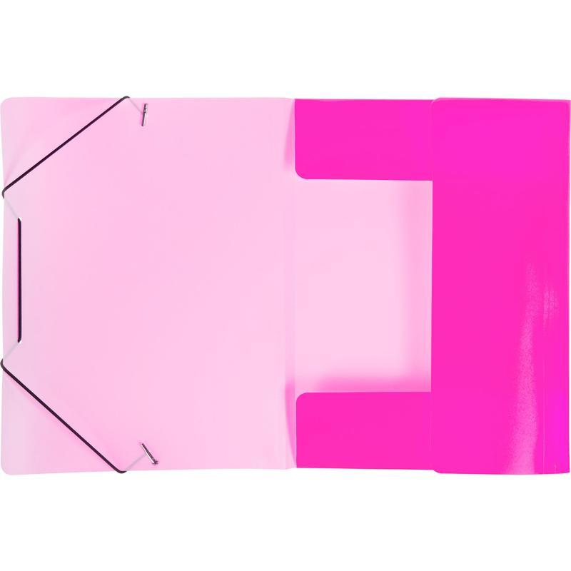 Папка на резинках пластиковая Attache Neon (А4, 20мм, до 150 листов) розовая