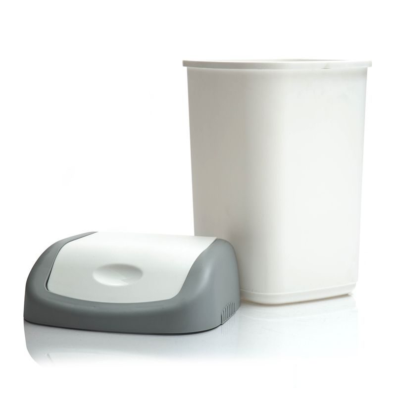 Контейнер для мусора 14л OfficeClean, качающаяся крышка, пластик серый (299881), 10шт.