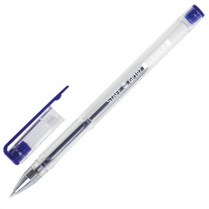 Ручка гелевая Staff (0.35мм, синий, синие детали) 50шт. (GP107)