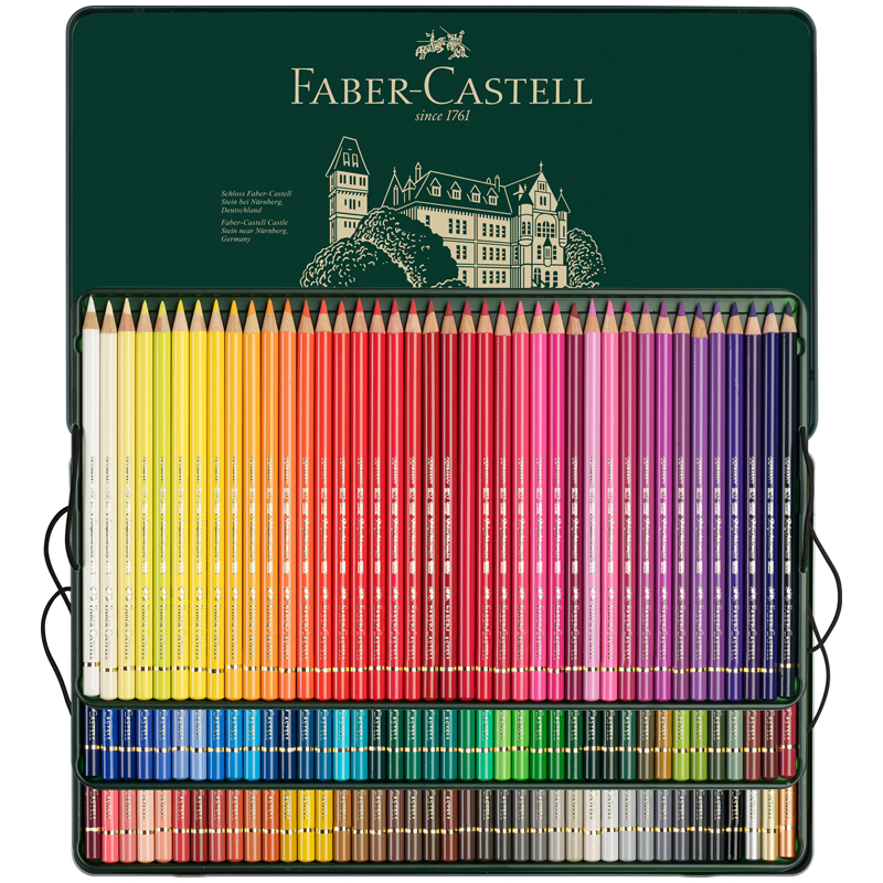Карандаши цветные художественные 120 цветов Faber-Castell Polychromos (d=3,8мм, круглые) метал. коробка (110011)