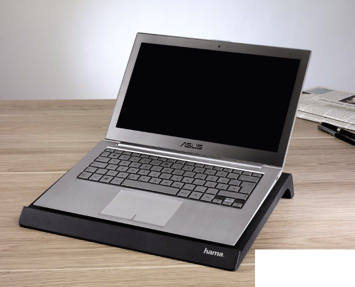 Подставка для ноутбука Hama Black Edition, 17.3&quot;, 1 вентилятор, черная (H-53070)