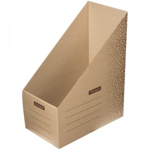 Лоток для бумаг вертикальный OfficeSpace "Standard", 150мм, микрогофрокартон, коричневый (264789), 25шт.