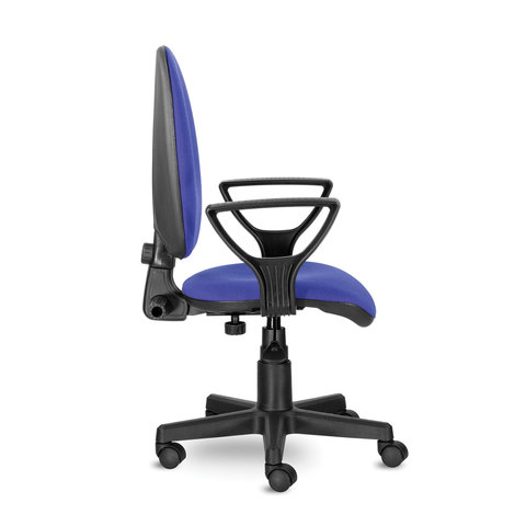 Кресло офисное Brabix &quot;Prestige Ergo MG-311&quot;, ткань черно-синяя, пластик черный