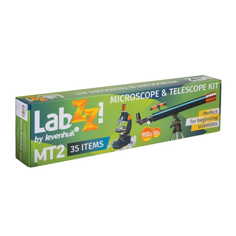 Набор Levenhuk LabZZ MT2 (микроскоп 75-900 кратный, монокулярный + телескоп-рефрактор, 2 окуляра) (69299)