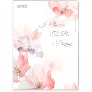Папка-уголок Attache Selection Flower Dreams (А4, 18мкм, пластик) 6шт.