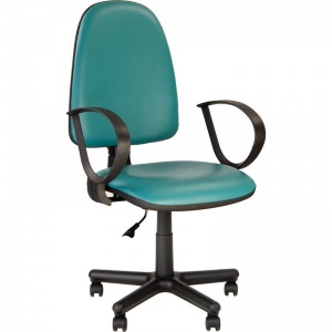 Кресло офисное Jupiter, кожзам зеленый, пластик, металл