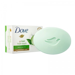 Мыло-крем туалетное Dove "Прикосновение свежести", картонная коробка, 135г, 1шт. (8717163989876)