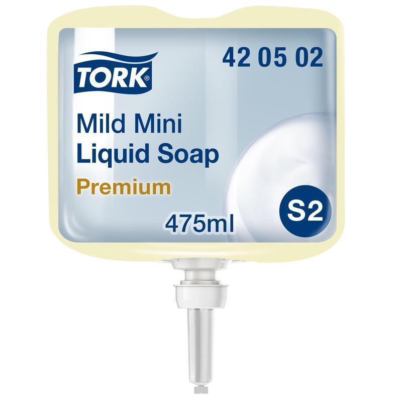 Картридж одноразовый с жидким мылом Tork S2 Premium Mini, 475мл, 1шт. (421502)