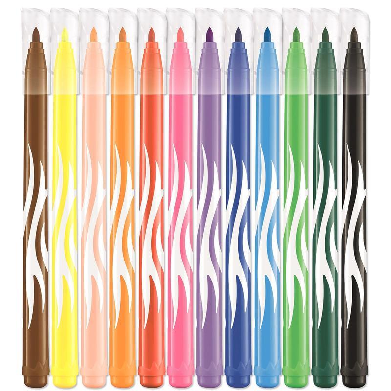 Набор фломастеров 12 цветов Maped Color'Peps Jungle (линия 2,8мм, смываемые) картонная упаковка, 12 уп. (845420)