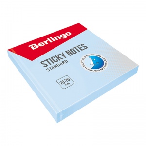 Стикеры (самоклеящийся блок) Berlingo Стандарт, 76x76мм, 100л, голубой, 100 листов (HN7676SB)