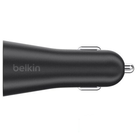 Зарядное устройство автомобильное Belkin Metallic, 2хUSB, черный (F8M930btBLK)