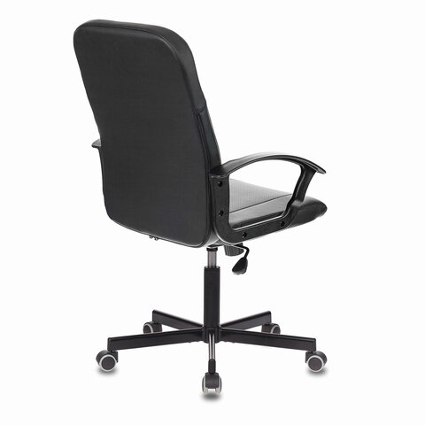 Кресло руководителя Brabix Simple EX-521, компактная упаковка, экокожа черный