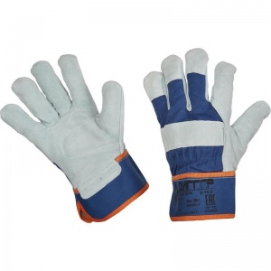 Перчатки защитные спилковые Диггер, комбинированные, универсальный размер, 1 пара