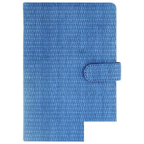 Еженедельник датированный на 2020 год А5 Brauberg Instinct (64 листа) обложка кожзам глянцевый, синяя (129651)