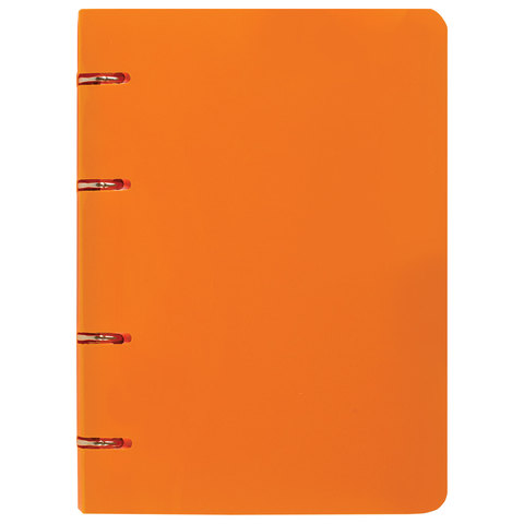 Тетрадь на кольцах 80л, А5 Brauberg &quot;Оранжевый&quot; (клетка, пластик.обложка, 160х205мм) (403253), 24шт.