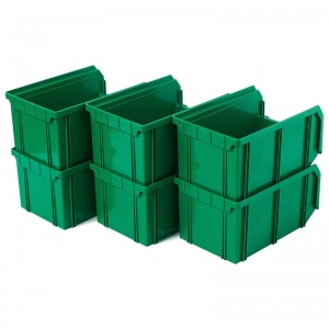 Ящик (лоток) универсальный Стелла-техник, полипропилен, 234х149х120мм, зеленый ударопрочный морозостойкий, 6шт.