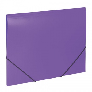 Папка на резинках пластиковая Brauberg Office (А4, до 300 листов) фиолетовый (228081)