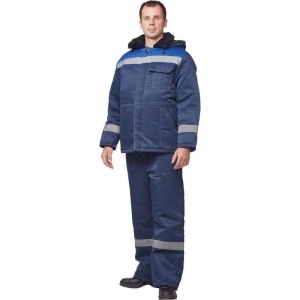 Спец.одежда Куртка зимняя мужская з32-КУ с СОП, синий/васильковый смесовая (размер 52-54, рост 182-188)