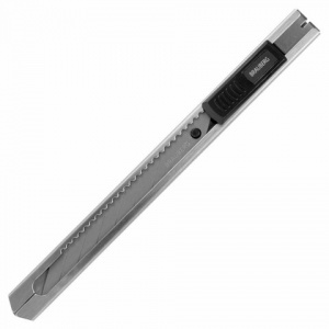 Нож канцелярский 9мм Brauberg "Extra 30", металлический, лезвие 30°, автофиксатор (237084), 24шт.