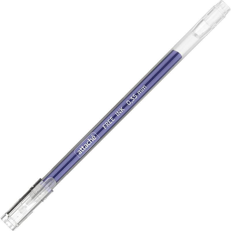Ручка гелевая Attache Free ink (0.35мм, синий), 12шт.