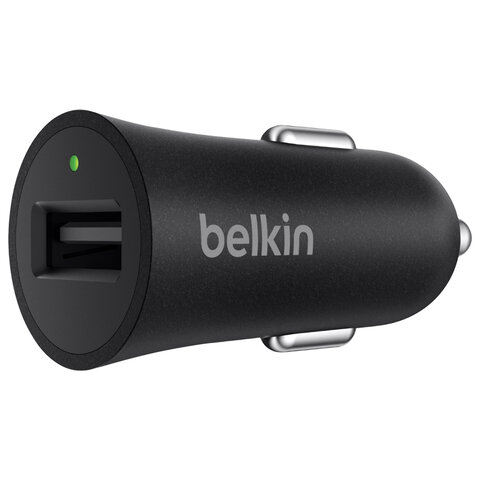 Зарядное устройство автомобильное Belkin, кабель Type-C, серый (F7U032bt04-BLK)