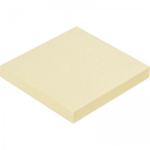 Стикеры (самоклеящийся блок) Z-блок Комус, 76х76мм, пастельные желтые для диспенсера, 100 листов