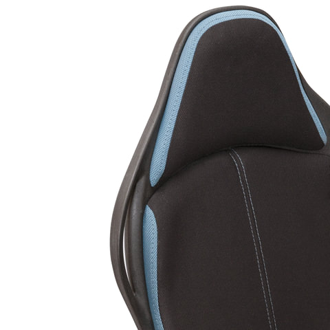 Кресло руководителя Brabix Force EX-516, ткань черная/вставки синие, пластик черный (531572)