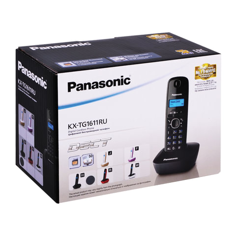 Радиотелефон Panasonic KX-TG1611RUH, серый (KX-TG1611RUH)