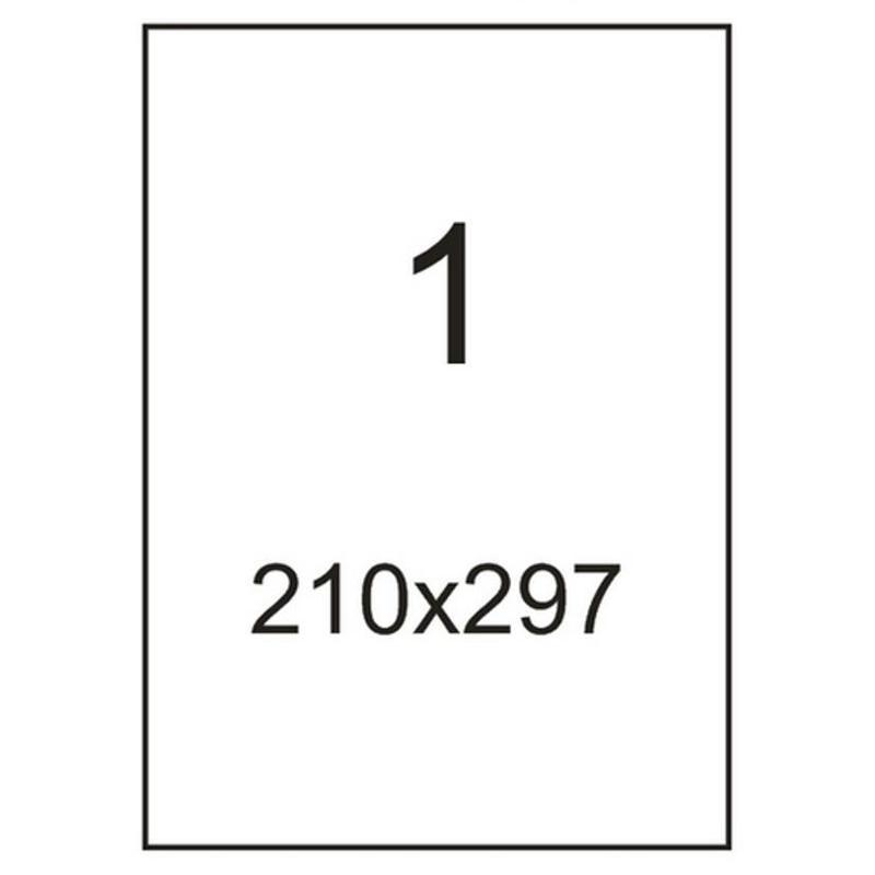 Этикетки самоклеящиеся ProMEGA Label (210х297мм, 1шт. на листе А4, белые полуглянец, 100 листов)