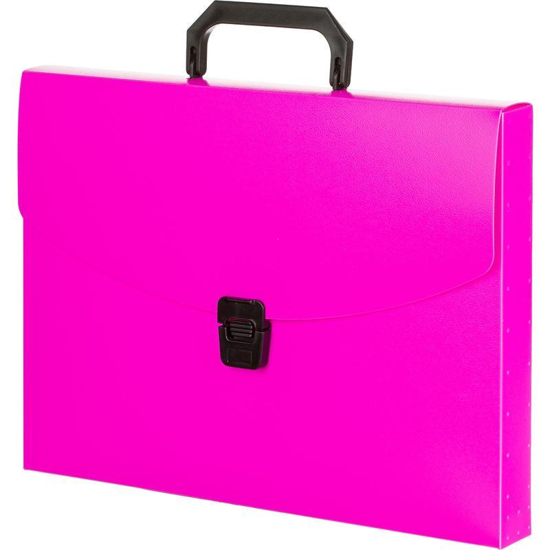 Папка-портфель Attache Neon (А4, 1 отделение, розовая, 335x230мм)