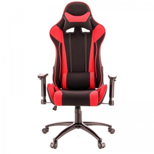 Кресло игровое Everprof Lotus S4, красное/черное, ткань, металл