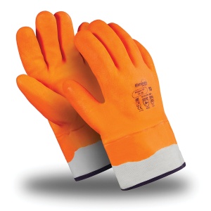 Перчатки морозостойкие Manipula Specialist "Нордик КП", покрытие (облив) ПВХ, размер 11, оранжевые, 1 пара (ТР-08/WG-785)
