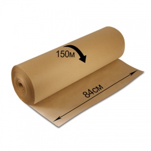 Крафт-бумага упаковочная Brauberg, в рулоне, 840мм х 150м, 78 г/кв.м