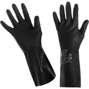 Перчатки защитные неопреновые Изумруд 8080, черные, размер 7 (S), 1 пара