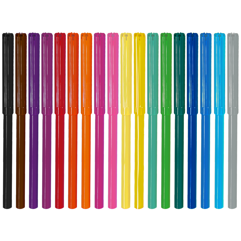 Набор фломастеров 18 цветов ArtSpace &quot;Кот-сластена&quot; (линия 1мм, смываемые) картон.уп. (WP18_27008)