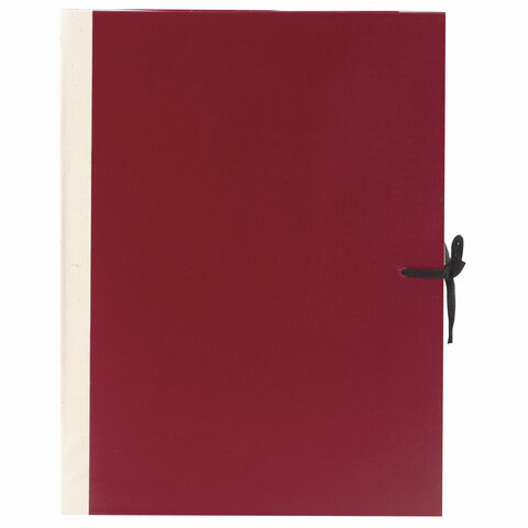 Папка архивная с завязками (А4, корешок 120мм, до 1000л., 4 завязки, бумвинил/коленкор) красная (123201), 25шт.