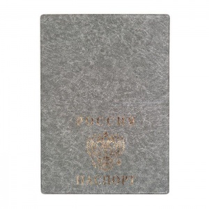 Обложка для паспорта ДПС "Герб", горизонтальная, пвх, серая (2203.Г-106)