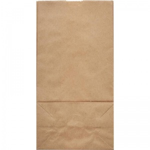 Крафт-пакет бумажный коричневый, 24.8х12.7х8см, 1000шт.