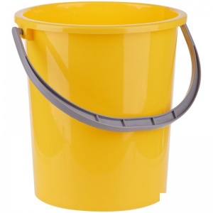 Ведро 9л OfficeClean, пластиковое, мерная шкала, желтое (299879)