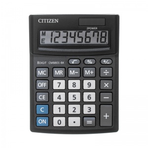 Калькулятор настольный Citizen Business Line CMB801-BK (8-разрядный) черный (CMB801-BK), 50шт.