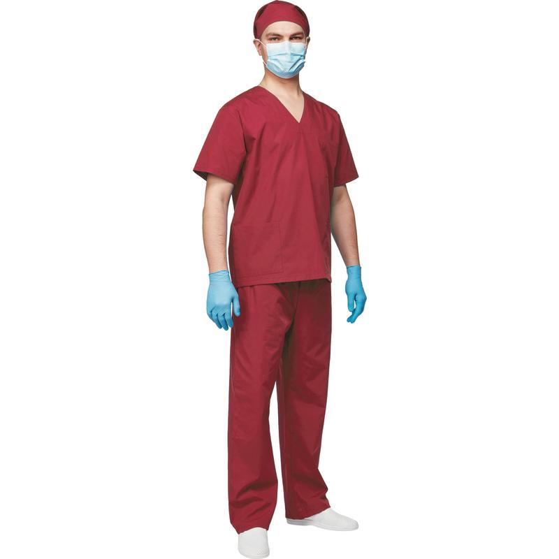Мед.одежда Костюм хирурга универсальный м05-КБР, бордовый (размер 60-62, рост 170-176)