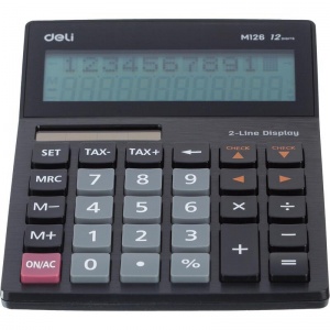 Калькулятор настольный Deli EM126 12 разрядный черный