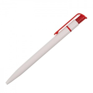 Ручка для логотипа автоматическая inФОРМАТ Ника (0.7мм, синий цвет чернил, бело-красный корпус) 1шт.
