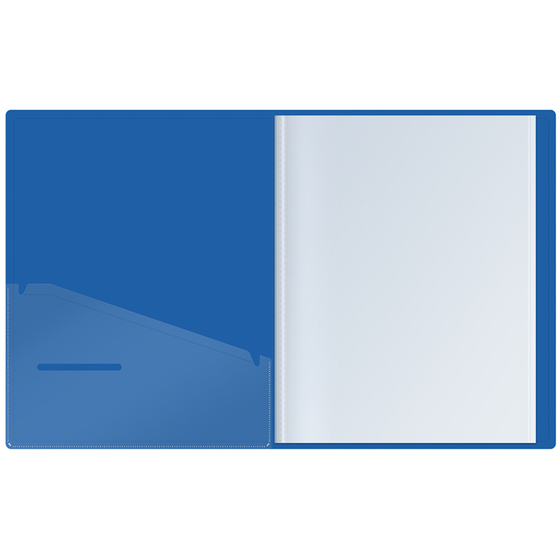 Папка файловая 10 вкладышей Berlingo Soft Touch (А4, 17мм, 700мкм, пластик) синяя (DB4_10981), 48шт.