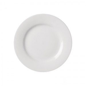 Тарелка обеденная Cameo Rim 185мм, фарфоровая, белая, 1шт.