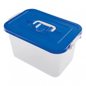 Ящик (лоток) универсальный, пластик, 190х350х230мм, цветная крышка с ручкой (4381000)