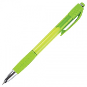 Ручка шариковая автоматическая Brauberg Super (0.35мм, синий цвет чернил, корпус зеленый) 24шт. (143370)