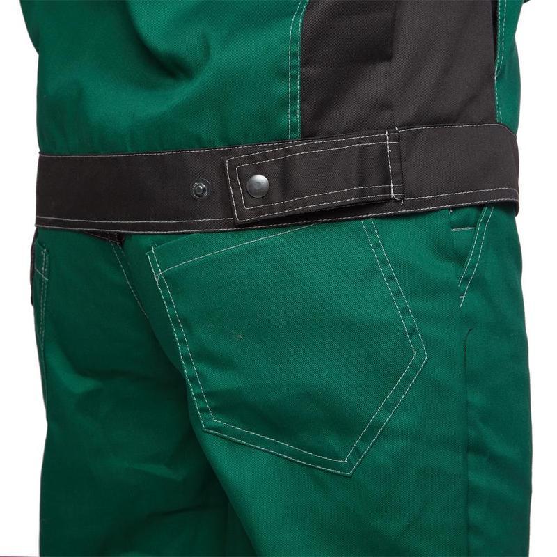 Спец.одежда летняя Костюм мужской л21-КПК, куртка/полукомбинезон с СОП, зеленый/черный (размер 52-54, рост 170-176)
